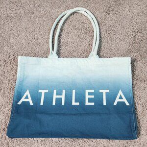 ATHLETA Large Cotton Canvas Travel Gym Shopping Bag